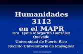 Humanidades 3112 en el MAPR