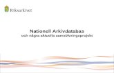 Nationell Arkivdatabas och några aktuella samsökningsprojekt