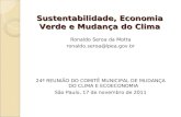 Sustentabilidade, Economia Verde e Mudança do Clima