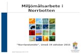 Miljömålsarbete i Norrbotten