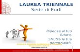 LAUREA TRIENNALE Sede di Forlì
