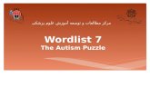 Wordlist 7 The Autism Puzzle