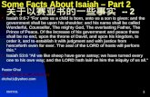 Some Facts About Isaiah – Part 2 关于 以赛亚书 的一些事实  -- 2