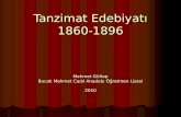 Tanzimat Edebiyatı 1860-1896 Mehmet Gültop Bucak Mehmet Cadıl Anadolu Öğretmen Lisesi 2010