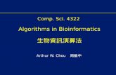 Comp. Sci. 4322  Algorithms in Bioinformatics 生物資訊演算法