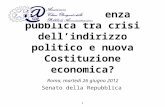 Quale dirigenza pubblica tra crisi dell’indirizzo politico e nuova Costituzione economica?
