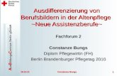 Ausdifferenzierung von Berufsbildern in der Altenpflege  ~Neue Assistenzberufe~