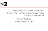 ScriptBasic külső modulok kezelése, összehasonlítás más alkalmazásokkal