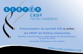 Présentation du portail CDI  e-sidoc du CRDP de Poitou-Charentes