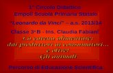 1° Circolo Didattico  Empoli Scuola Primaria Statale “ Leonardo da Vinci ” – a.s. 2013/14