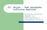 23. Rujan – Dan europske kulturne baštine