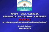 RUOLO  DELL’AGENZIA REGIONALE PROTEZIONE AMBIENTE (A.R.P.A.)