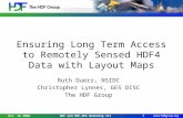 Ensuring Long Term Access to Remotely Sensed HDF4 Data with Layout Maps