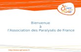 Bienvenue  à  l’Association des Paralysés de France