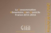 La  C onsommation  A limentaire  H ors  D omicile  France 2011-2016