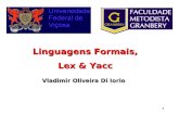 Linguagens Formais, Lex & Yacc Vladimir Oliveira Di Iorio