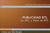 PUBLICIDAD BTL  vs. ATL, y tipos de BTL