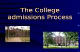 The College admissions Process