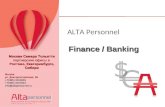 ALTA Personnel Finance / Banking