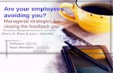 Are your employees avoiding you? Managerial strategies for closing the feedback gap.