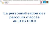 La personnalisation des parcours d’accès au BTS CRCI