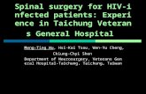Spinal surgery for HIV-infected patients: Experience in Taichung Veterans General Hospital