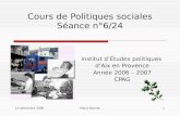 Cours de Politiques sociales Séance n°6/24