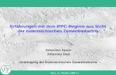 Erfahrungen mit dem IPPC-Regime aus Sicht der österreichischen Zementindustrie