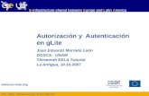 Autorización y  Autenticación  en gLite