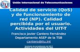 Francisco Javier Cantero Fernández Departamento ASEP de la TSB cantero@itut