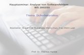 Hauptseminar: Analyse von Softwarefehlern         WS 2002/03