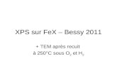 XPS sur FeX – Bessy 2011