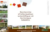 Recherche d’information scientifique et technique SAADS1