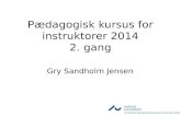 Pædagogisk kursus for instruktorer 2014 2. gang