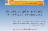 Interdisciplinaridade na prática pedagógica