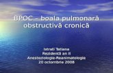 BPOC  – boala pulmonară obstructivă cronică