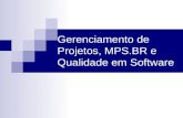 Gerenciamento de Projetos, MPS.BR e Qualidade em Software