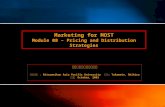 Marketing for MOST Module 08 – Pricing and Distribution Strategies