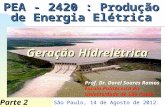 PEA - 2420 : Produção de Energia Elétrica
