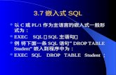 3.7 嵌入式 SQL