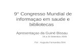 9° Congresso Mundial de informaçao em saude e bibliotecas