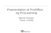 Præsentation af ProOffice  og ProLearning    Bjerne Hansen Cand. It DKM