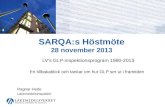 SARQA:s  Höstmöte 28 november 2013