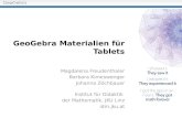 GeoGebra Materialien für Tablets