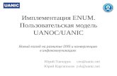 Имплементация  ENUM . Пользовательская модель  UANOC / UANIC