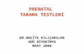 PRENATAL  TARAMA TESTLERİ DR.NACİYE KILIÇARSLAN ADÜ BİYOKİMYA MART 2008