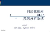 列式数据库 + CEP =       完美分析系统