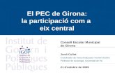 El PEC de Girona: la participació com a  eix central