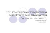 ENF 204 Bilgisayar Programlama Algoritma ve Akış Diyagramları