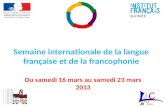 Semaine internationale de la langue française et de la francophonie